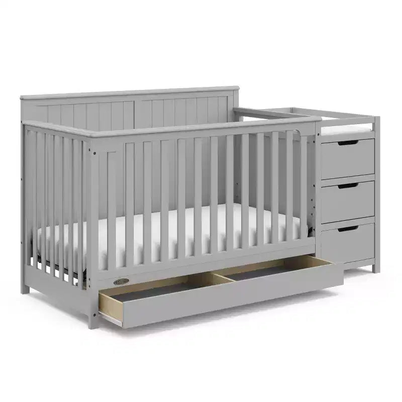 Culla e Fasciatoio Convertibili 5-in-1 con Cassetto