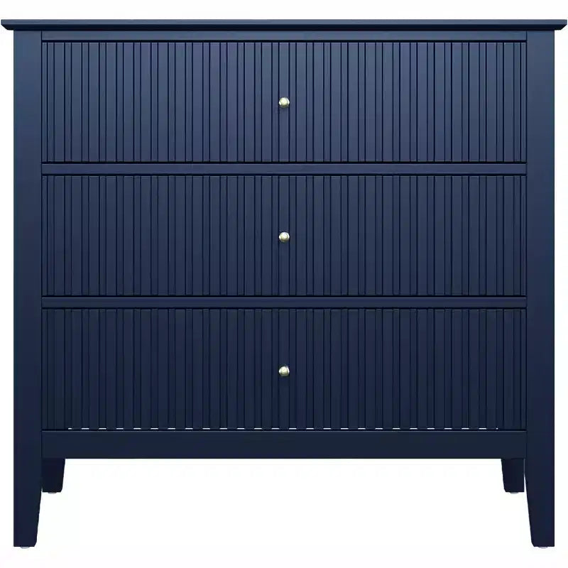 Cassettiera Heynemo a 3 Cassetti, Comodino in Legno Verniciato Alto 76 cm con Contenitore, Ampio Cassettone Moderno con Guide a Sfera