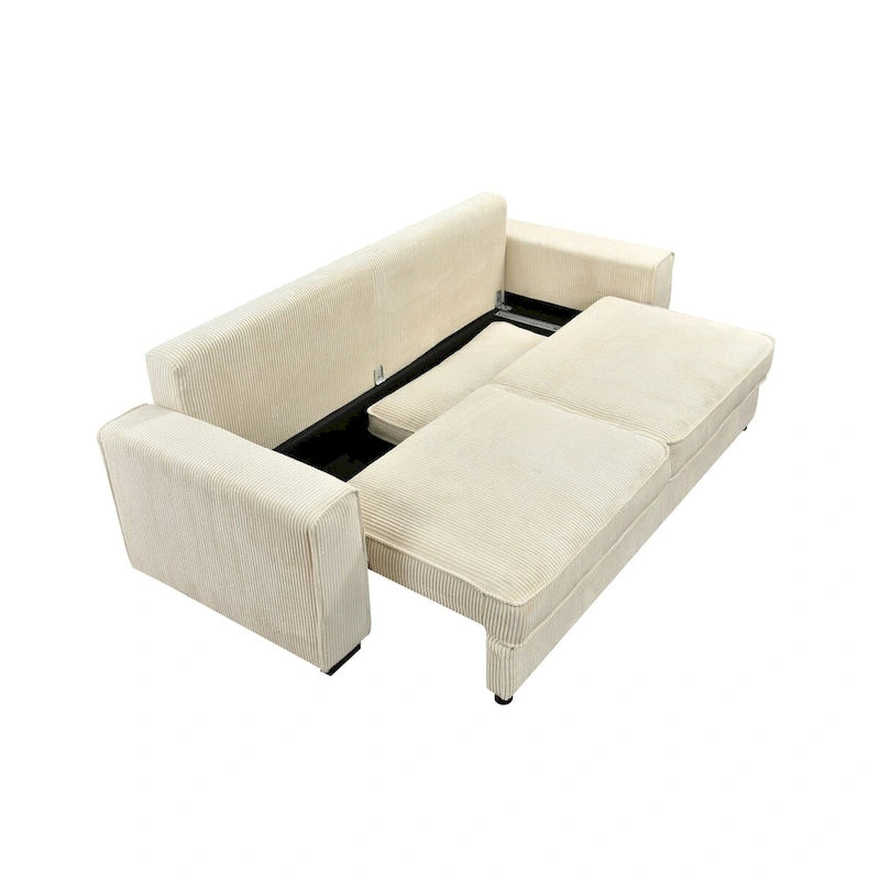 Divano Letto Grande Roomfitters con Contenitore, Divano Moderno a 3 Posti, Divano Imbottito per Piccoli Spazi