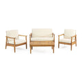 Salotto da esterno a 4 posti in legno di acacia Willowbrook di Christopher Knight Home