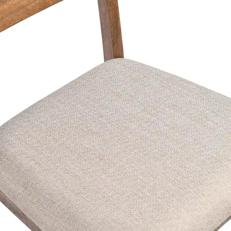 Set di 5 mobili da pranzo in legno massello 47L (1 tavolo + 4 sedie con schienale a doghe)