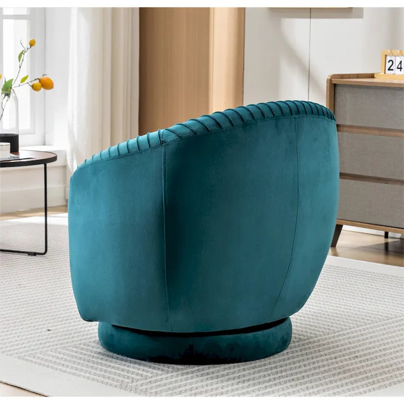 Poltroncina girevole Milvo Small in velluto