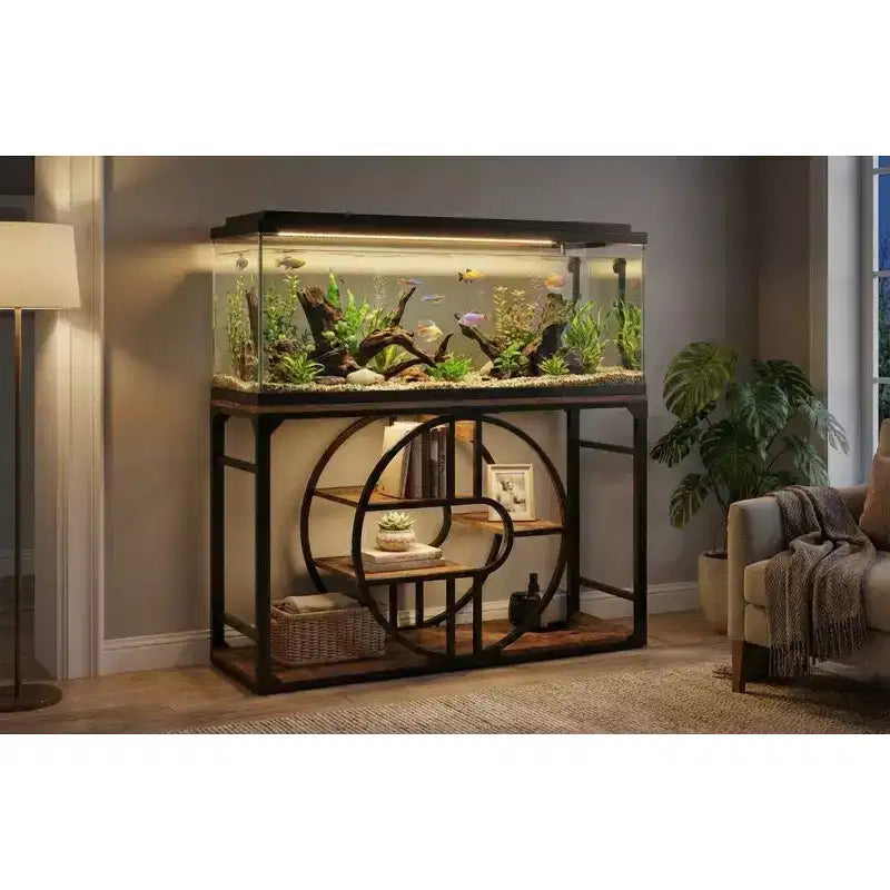 Supporto per acquario in metallo da 55-75 galloni, Supporto per acquario resistente con mobiletto, Supporto per acquario multi-livello con gambe rinforzate, Adatto