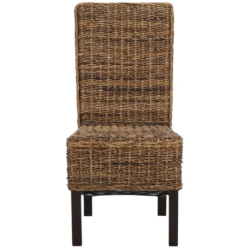 Set di 2 sedie da pranzo in vimini naturale 48L x 56P x 104A cm, stile Boho Coastal