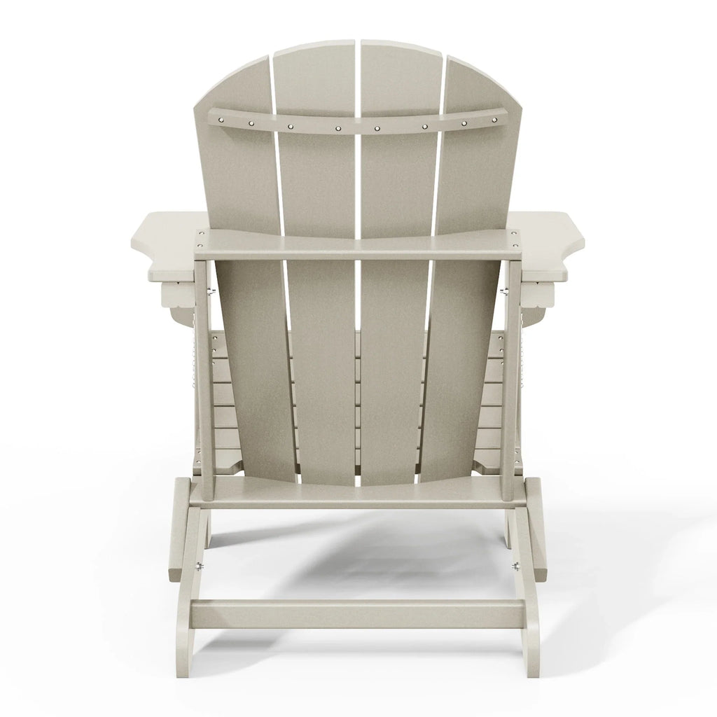 Polytrends Laguna Sedia Adirondack Pieghevole da Esterno per Patio Resistente allo Sbiadimento e alle Intemperie