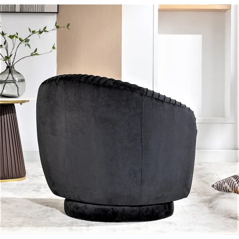 Poltroncina girevole Milvo Small in velluto