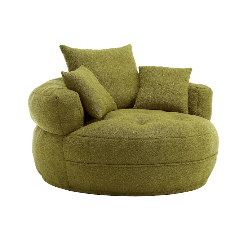 Fauteuil paresseux rond – Blanc/Bleu/Gris/Jaune/Orange/Rouge rosé/Bleu marine/Vert, Siège simple et double