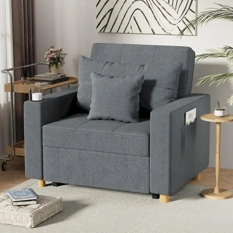 Poltrona letto trasformabile, 3 in 1, vari colori, per 1 persona