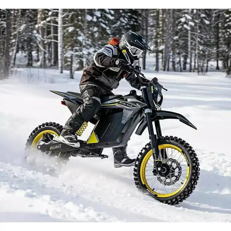 ECOLEAP Bici da cross elettrica da 3500W di picco per adolescenti e adulti, E-Bike fuoristrada da 60 km/h, Batteria da 48V 21Ah, Autonomia fino a 88 km, 180 kg, 13+