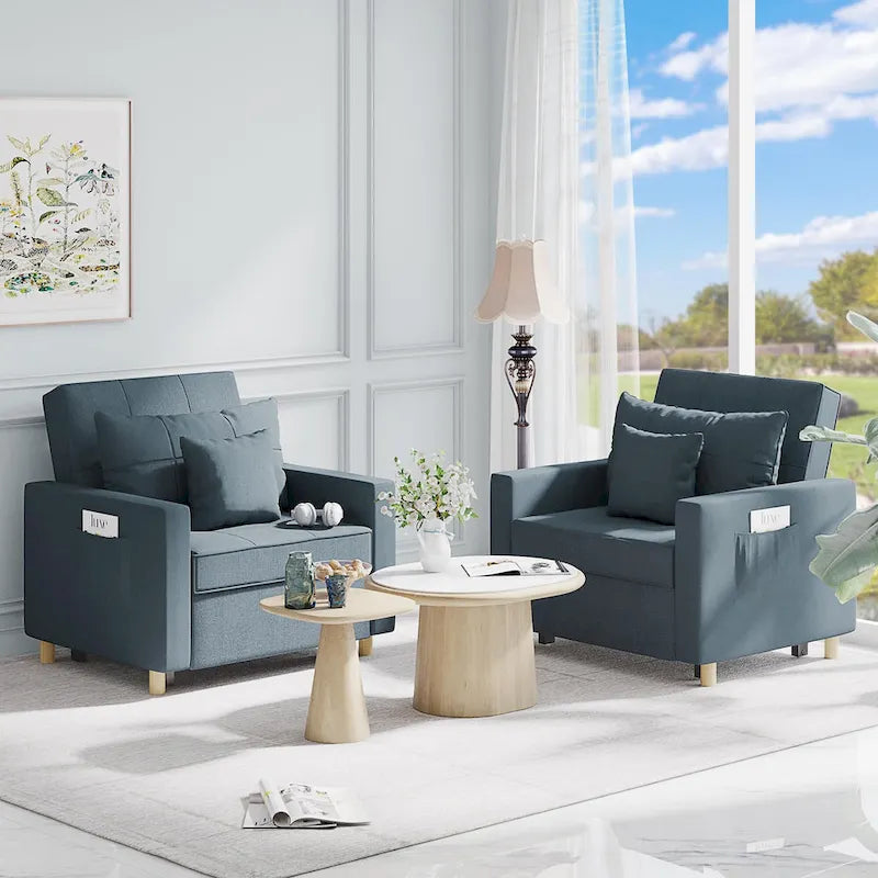 Poltrona letto trasformabile, 3 in 1, vari colori, per 1 persona