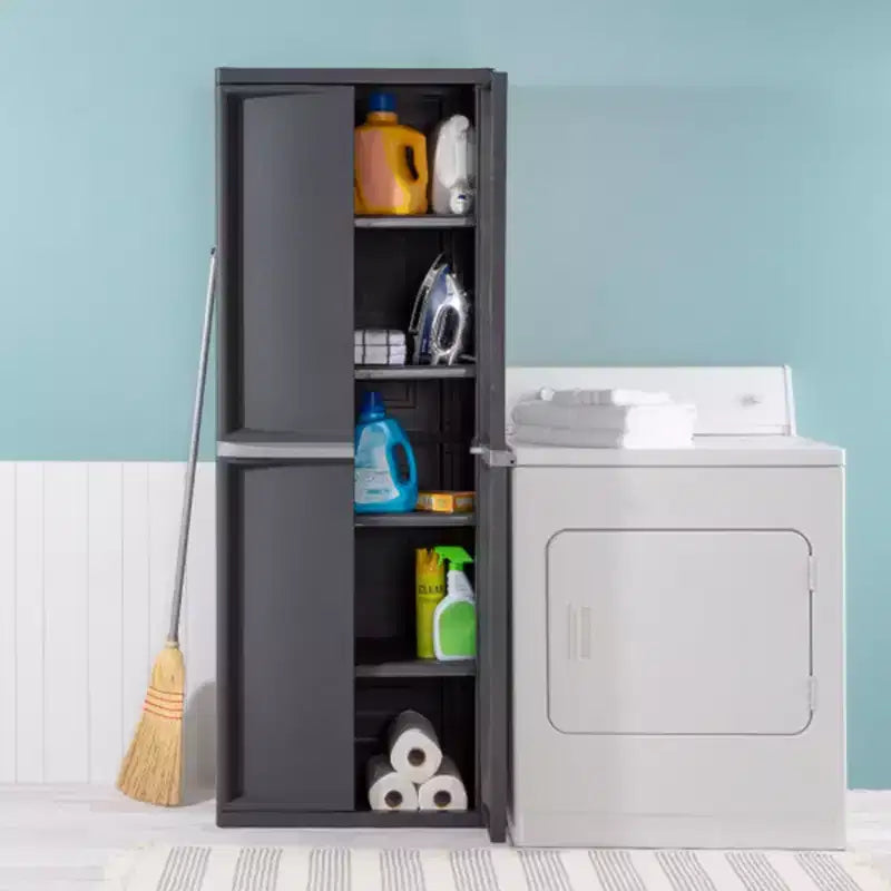 Sterilite Set da 2 organizer a 4 ripiani regolabili per garage, grigio