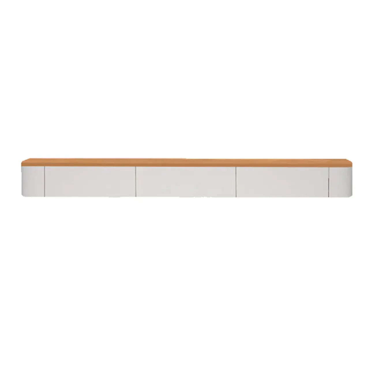 Mobile TV galleggiante contemporaneo in legno bianco con cassetti