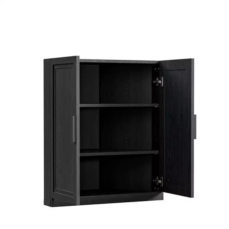 Mobile ad Angolo Dovelina con Ripiani Regolabili Credenza Buffet Vetrinetta Vino Mobile da Cucina e Sala da Pranzo con Ante in Legno - 31H x 31W, 36H x 31W