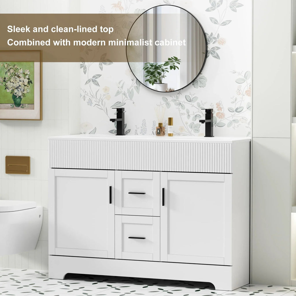 Mobile bagno 30/36/48 Wavy Line con lavabo e rubinetto