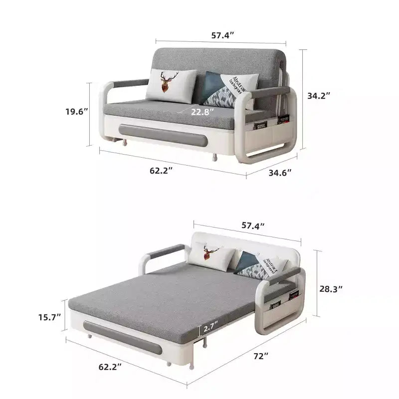 Luck Live Modern Divano letto 158 cm multifunzionale con contenitore