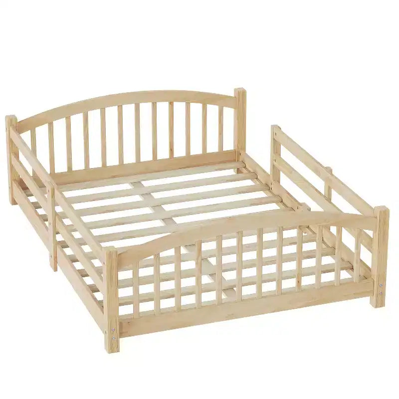 Luxystar Letto Montessori Matrimoniale a Profilo Basso con Sponde di Sicurezza e Testiera