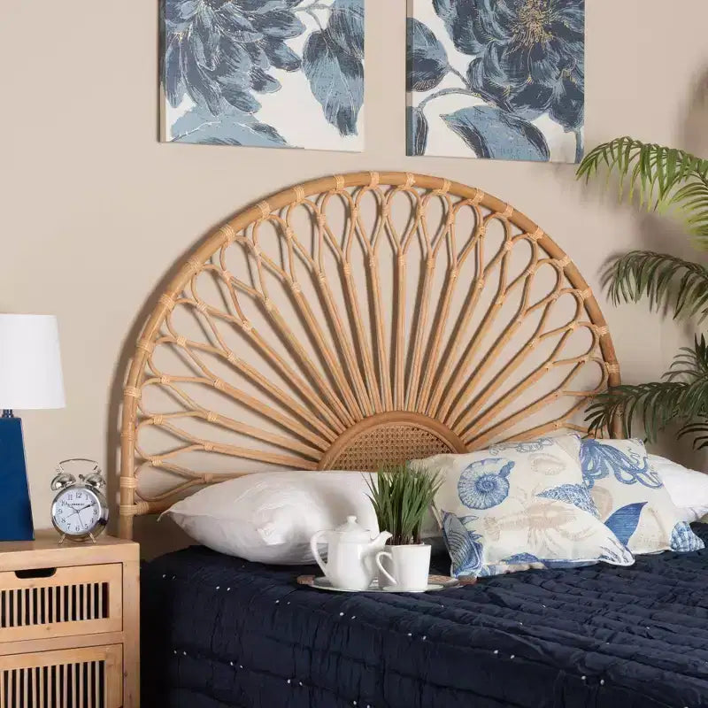 Testiera in Rattan Naturale, Marrone