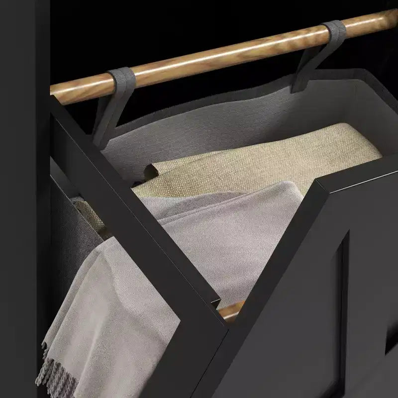 HOMCOM Mobile Contenitore da Bagno Salvaspazio con Cesti per la Biancheria Inclinabili, 2 Cesti Rimovibili e 2 Cassetti