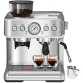Macchina da Caffè Semi-automatica con Controllo Intelligente della Temperatura e Funzione Acqua Calda, 30 Impostazioni di Macinatura