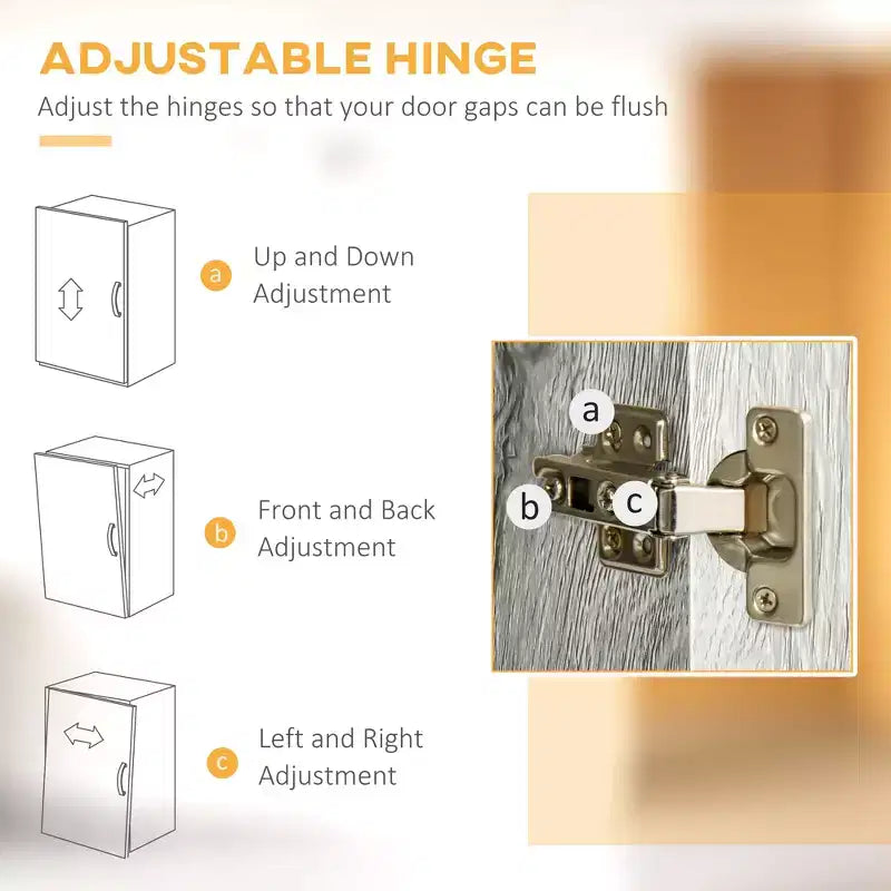 HOMCOM Credenza da Cucina 63,5 cm con Vetrina Superiore, Armadietto Dispensa con 4 Ripiani, Cassetti, Ante in Vetro, Ripiano Aperto per Microonde