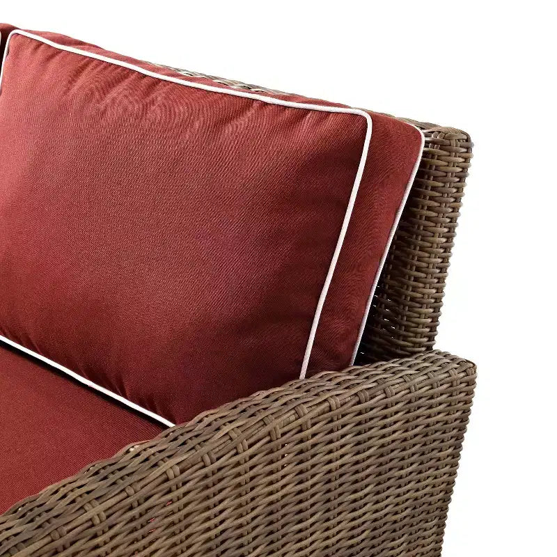 Set conversazione da esterno in vimini Bradenton 4 pezzi - Crosley