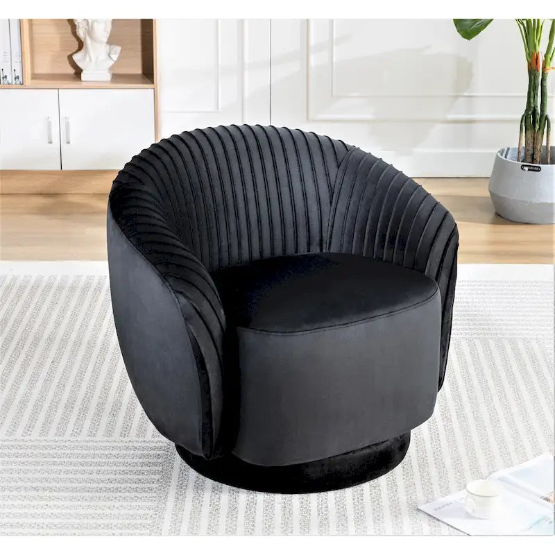 Poltroncina girevole Milvo Small in velluto