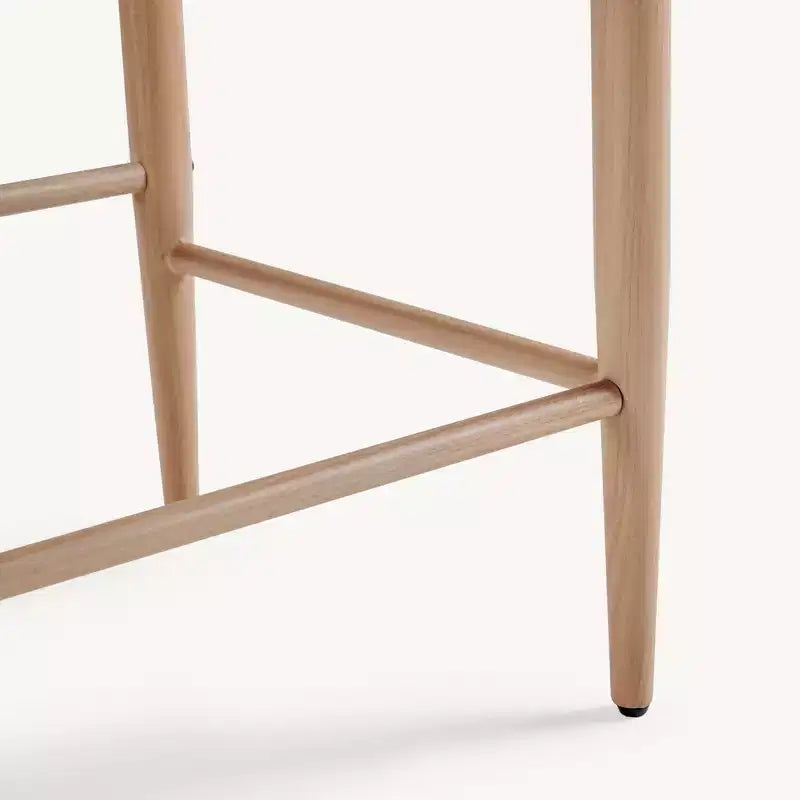 Sgabelli da Bar Senza Braccioli in Bouclé, Set da 4, con Gambe in Metallo Effetto Legno per Cucina, Soggiorno, Ristorante, Caffè - Morden Fort