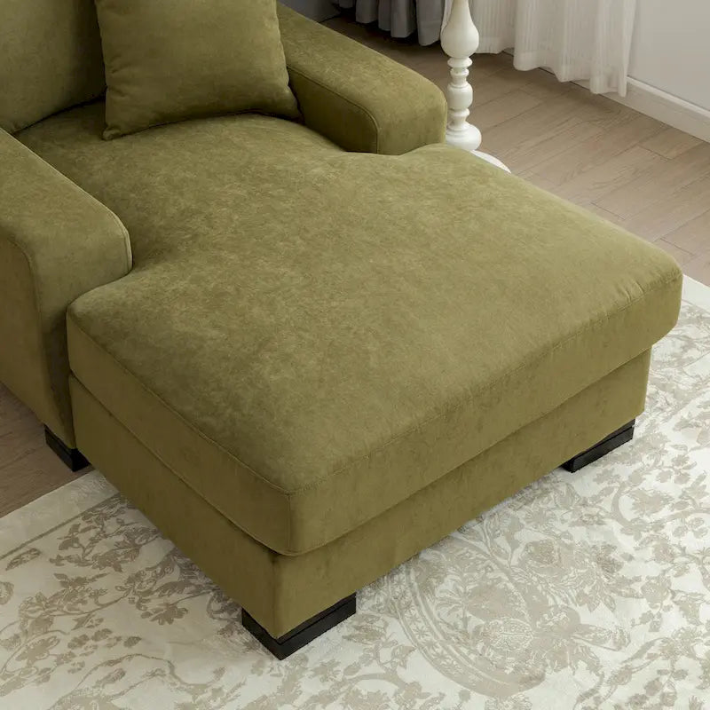 Divano letto chaise longue oversize moderno metà secolo con cuscino