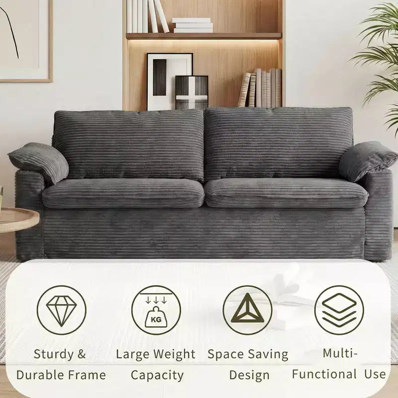 Dyonery 86 Cloud Loveseat Sofa, seduta profonda e ampi braccioli con cuscini, telaio robusto, design ergonomico e traspirante