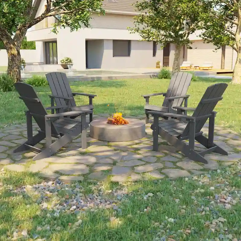 Bonosuki Sedie Adirondack da Esterno in Legno Resistente alle Intemperie - Set da 4