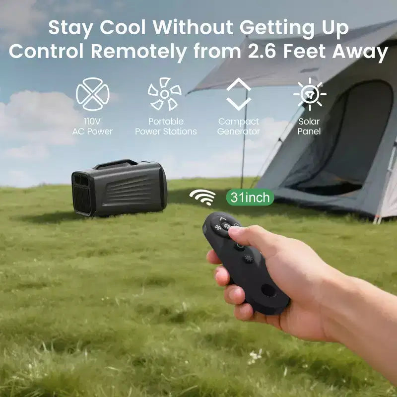 Condizionatore portatile Waykar 3-in-1 da 5000 BTU con deumidificatore e telecomando per tenda, campeggio e camper