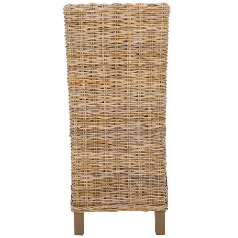 Set di 2 sedie da pranzo in vimini naturale 48L x 56P x 104A cm, stile Boho Coastal