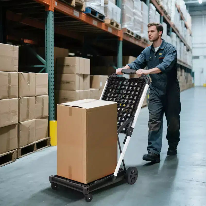 Carrelli della spesa pieghevoli a 2 livelli per la spesa, capacità 90 kg, carrello per la spesa portatile pieghevole con ruote e cassa rimovibile per centro commerciale, blu