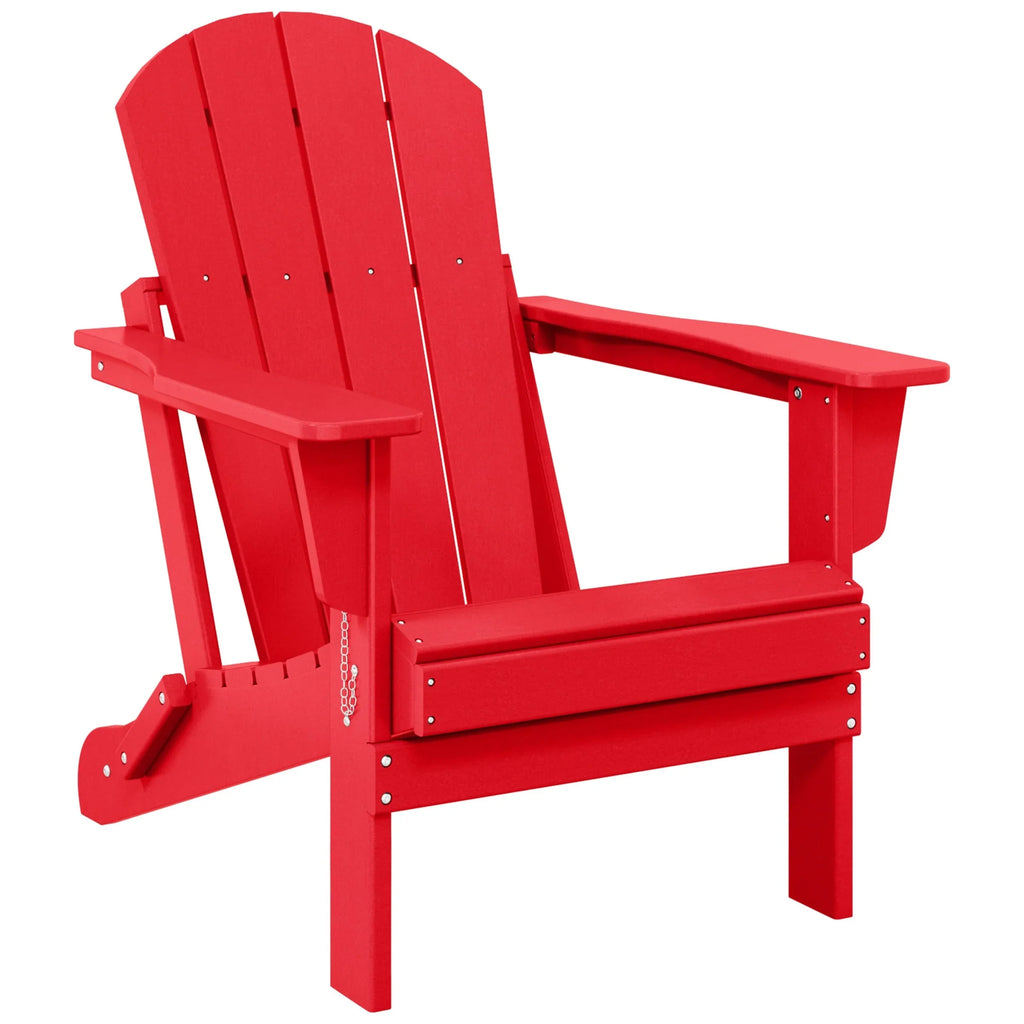 Polytrends Laguna Sedia Adirondack Pieghevole da Esterno per Patio Resistente allo Sbiadimento e alle Intemperie