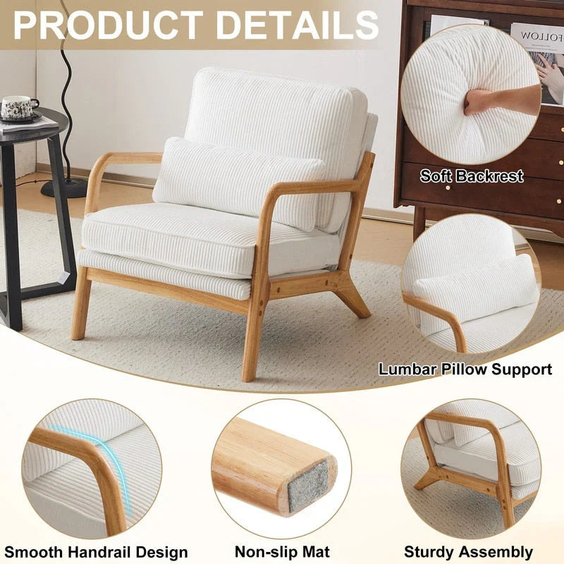 Poltrona imbottita Mid-Century Modern