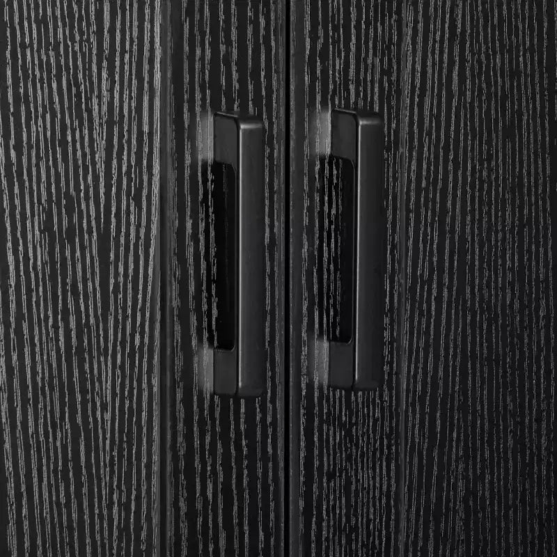 HOMCOM 67 Dispensa da Cucina Autoportante, Armadio Contenitore a 4 Ante con Ripiani e Ante Regolabili