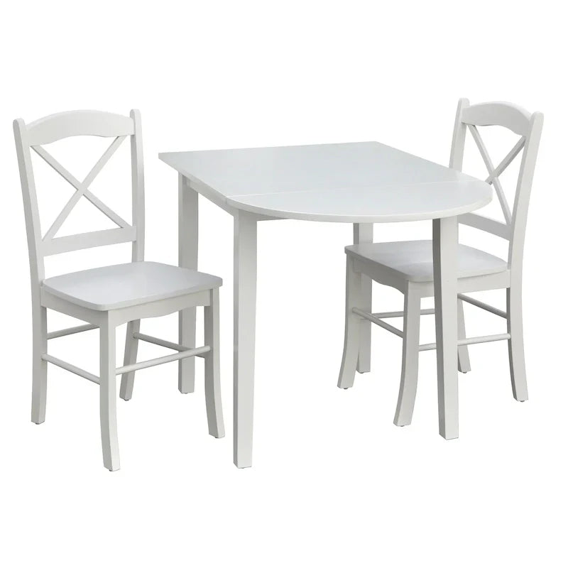Set da pranzo di 3 pezzi con tavolino allungabile Simple Living Country Cottage