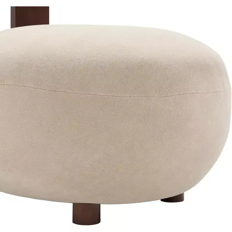 Christopher Knight Home Chariya Poltrona Accent Moderna in Velluto con Struttura in Legno di Gomma e Schienale Cilindrico