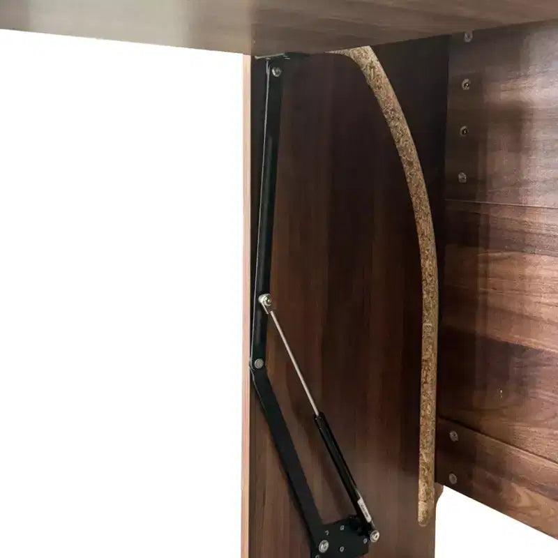 GDFStudio Sinclair Tavolo da studio pieghevole moderno in legno 36 con contenitore