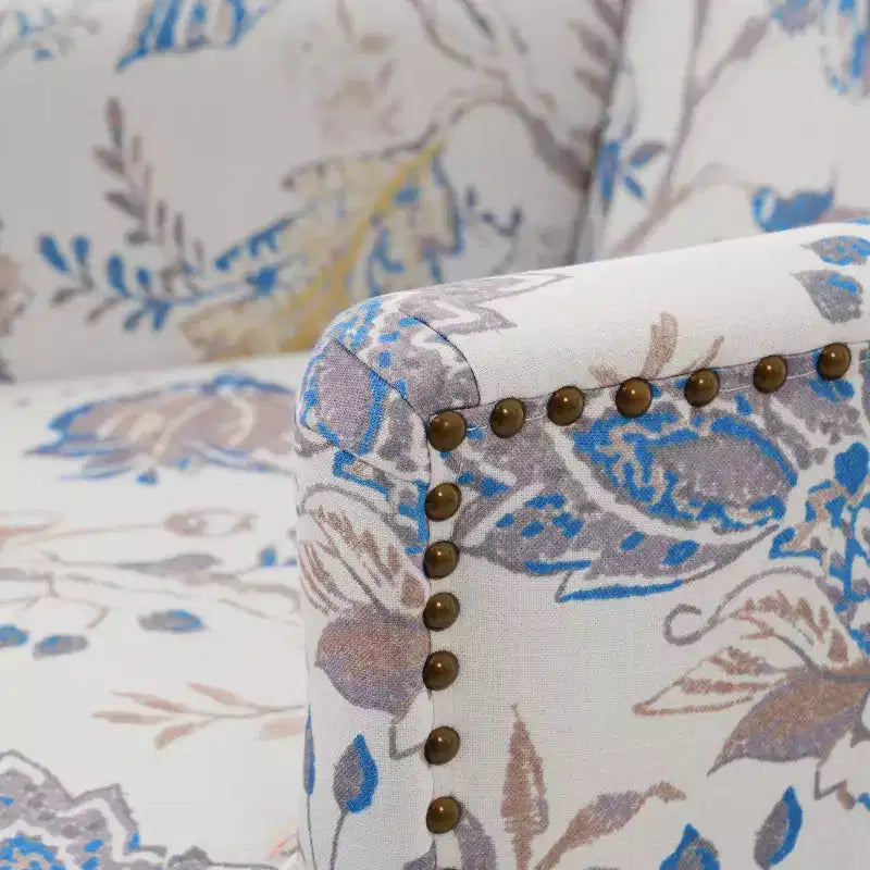 Poltrona Club Contemporanea Christopher Knight Home Harrison in Tessuto con Borchie