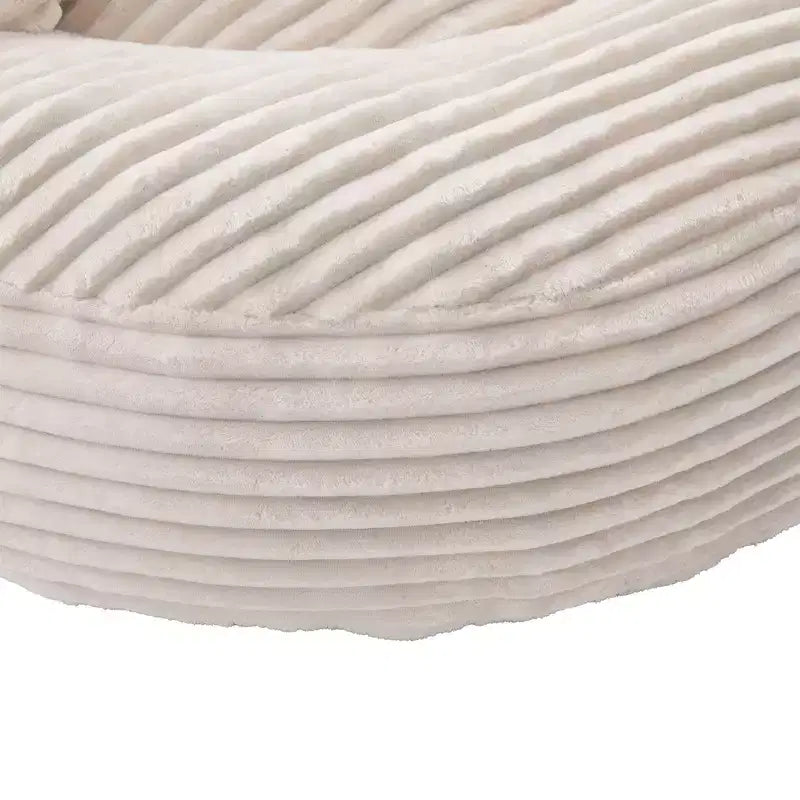 Divano Sacco per Adulti Bambini, Poltrona Sacco Oversize in Velluto a Coste con 3 Cuscini e Braccioli per Soggiorno Camera da Letto