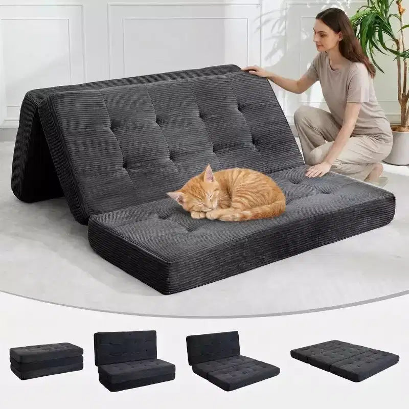 39x75 Tri-Fold Divano Letto in Memory Foam 6 Materasso Trapuntato