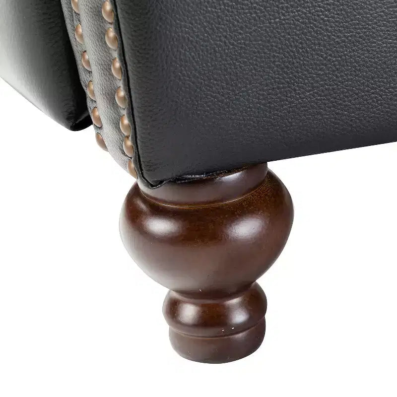 Set di 2 Poltrone Reclinabili Elisabete Moderne in Vera Pelle con Borchie Vintage per Salotto e Camera da Letto | ART OF LIVING DESIGNS