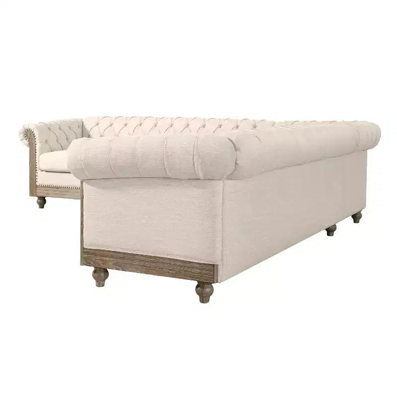 Divano componibile Mirod Large Retro con gambe in legno, comodo design modulare per salotto, soggiorno e spazi familiari