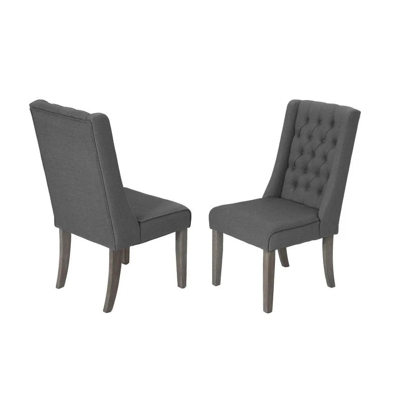 Set da pranzo allungabile Best Quality Furniture da 9 pezzi, in stile rustico grigio