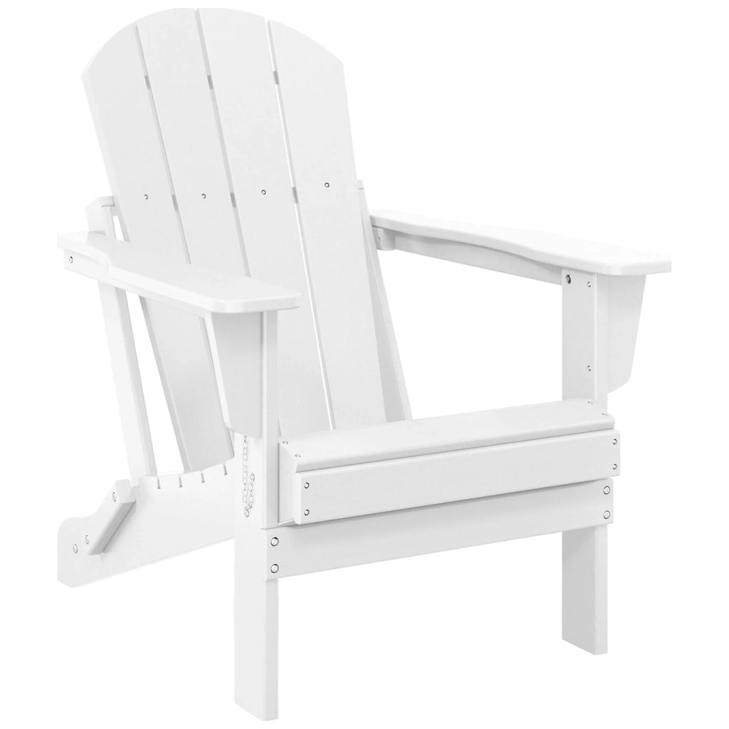 Polytrends Laguna Sedia Adirondack Pieghevole da Esterno per Patio Resistente allo Sbiadimento e alle Intemperie