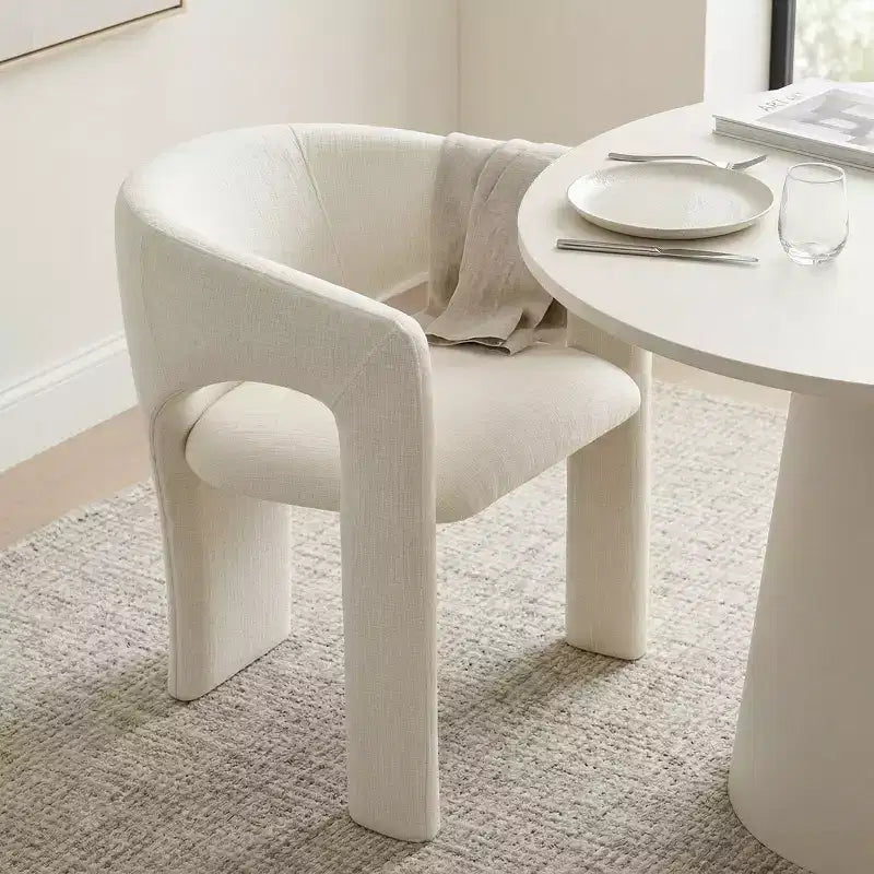 Set Tavolo da Pranzo Piccolo per 2, Sedie Imbottite Beige, Tavolo da Pranzo Rotondo con Piedistallo, Mobili da Cucina Moderni e Compatti-Panipeachy