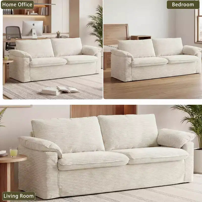 Dyonery 86 Cloud Loveseat Sofa, seduta profonda e ampi braccioli con cuscini, telaio robusto, design ergonomico e traspirante