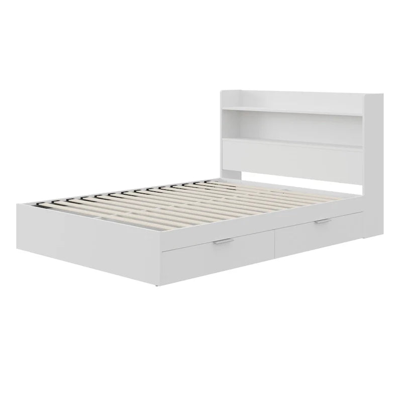 Letto a piattaforma Hunter con testiera