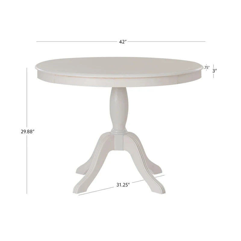 Table ronde à pied central en bois massif